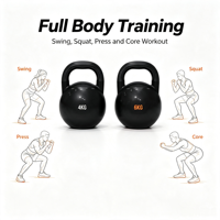 Haltères de musculation personnalisés avec logo, kettlebells en acier galvanisé, kettlebells de compétition en fonte