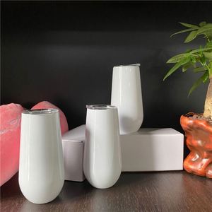 6Oz 180Ml Stemless Vacuum Stainless Steel Seamless Inside Wine Tumbler Sublimation Blank Insulated <b>Champagne</b> Flute - Product Image 2