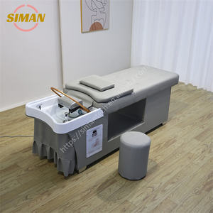 Lit de lavage de luxe Siman en promotion avec vapeur et douche thérapeutique, lumière LED sept couleurs pour salon de beauté et barbier - Product Image 2