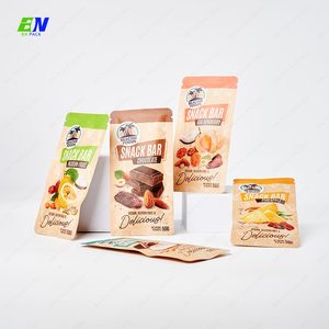 100% compostable kraft giấy bao bì thực phẩm Pouch doypack phẳng Pouch cho sô cô la Ice Cream - Product Image 6