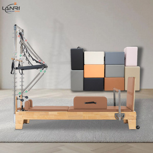 Offre Spéciale : Machine de <span class=keywords><strong>Pilates</strong></span> Reformer en Bois de Chêne avec Tour et Demi-Trapeze Personnalisé, Portable pour <span class=keywords><strong>Studio</strong></span> de <span class=keywords><strong>Yoga</strong></span> - Product Image 1
