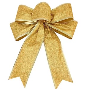 Laço de Natal 20x25cm Durável em Tecido para Decoração de Árvore, Guirlanda e Festas - Laços Festivos para Enfeite de Casa - Product Image 3