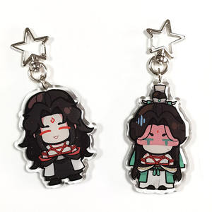 Époxy paillettes acrylique breloques porte-clés pas cher usine personnalisé Anime imprimé - Product Image 3