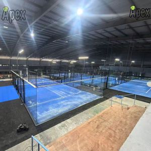 शीर्ष एजेंट चाहते थे कि पैडल टेनिस आपूर्तिकर्ता के लिए पैनोरामिक पैडल कोर्ट ने लोगो को 12 मिमी टेम्पर्ड ग्लास और हाई-स्ट्रेचर फ्रेम को अनुकूलित किया - Product Image 1