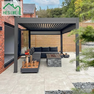 <span class=keywords><strong>Pergola</strong></span> en aluminium avec stores électriques - Style moderne, taille personnalisable, respectueuse de l'environnement. Garde au chaud en <span class=keywords><strong>hiver</strong></span> et au frais en été pour les activités de plein air - Product Image 3