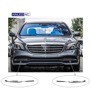 Hailed แถบตกแต่งกันชนหน้ารถชุบโครเมียมสำหรับ <span class=keywords><strong>Mercedes</strong></span> Benz <span class=keywords><strong>S</strong></span> Class W 222 2019 ~ <span class=keywords><strong>2021</strong></span> 2228851200 2228851300 - Product Image 1