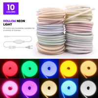 Bande lumineuse LED COB 110V 220V avec interrupteur, 288 LED, prise AC EU, kit blanc, rose, rouge, 10 couleurs, étanche, flexible, ruban LED pour la décoration de la maison et de la cuisine
