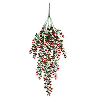 Plante artificielle en rotin, fausse plante verte, eucalyptus, décoration murale pour la maison et l'extérieur, plante grimpante décorative