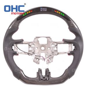 Volante de fibra de carbono LED RPM para <span class=keywords><strong>Ford</strong></span> <span class=keywords><strong>Mustang</strong></span> <span class=keywords><strong>GT500</strong></span> Ecoboost Gt <span class=keywords><strong>2018</strong></span> 2019 2020 2021 Ohc Motors - Product Image 1