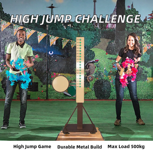 Jeu interactif de défi de saut en hauteur en métal avec boutons, accessoire pour événements de carnaval, idéal pour les écoles, les maternelles et les parcs de trampolines - Product Image 2