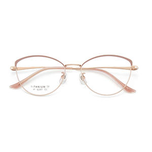 Montures de lunettes œil-de-chat en titane pour femmes 6287, légères, monture complète, verres en résine - Product Image 1