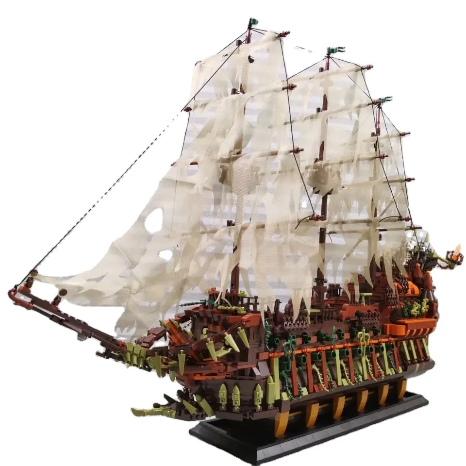 Blok Bangunan Mainan Film 13138 Cocok dengan MOC 16016 Set Flying Dutchman Model Bricks Mainan Hadiah Natal Anak