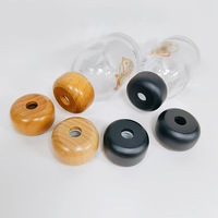 Bouchons en bois à rabat pour usage industriel chimique, sécurité enfant, capacité 100 ml, pour parfums et désodorisants, fermetures de bouteilles en bois