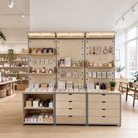 Présentoir Commercial, Vitrine Multi-niveaux en Panneau Marin, Meuble à Tiroirs, Étagère de Rangement