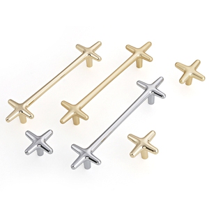 Oukali New Release Modern Furniture Cabinet Kitchen Cupboard Zinc Alloy Chrome Star Pull Handles - Product Image 1