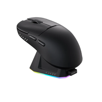 AJAZZ AJ159 Pro Tri-Mode Souris PAW3395 26Kdpi 8000Hz 400mAh Batterie Avec Dock De Charge Magnétique RVB Souris Gmaing