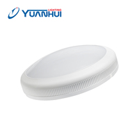 Plafonnier LED IP66 Tri-proof avec Anneaux Décoratifs Démontables, Étanche, 110lm/W, 3000K-6500K, Capteur Micro-ondes, Luminaire Mural Extérieur