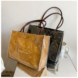 Sacs fourre-tout personnalisables en papier Tyvek imperméable tendance pour l'été, avec couche transparente en PVC, pour femmes - Product Image 6