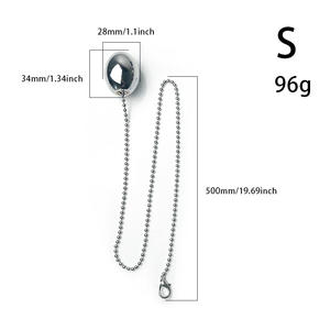 سدادة شرجية معدنية 3 أحجام من HM ، سدادة شرجية كبيرة ، مدلك للمؤخرة ، ألعاب جنسية لتحفيز البروستاتا ، كرات شرجية ، سلسلة من الخرز - Product Image 4