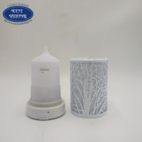 Diffuseur d'huiles essentielles et humidificateur central USB en fer forgé blanc ajouré, écologique, avec LED à changement de couleur, garantie 1 an, pour hôtels