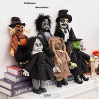 Nouvelle Décoration d'Halloween Horreur et Amusante : Poupée Déchirée Citrouille Sorcière Vampire pour une Ambiance Effrayante