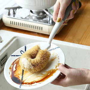 Cepillos de baño de plástico antiadherentes de mango largo, cepillo de cocina de descontaminación doméstica para sartén de aceite, limpieza de ollas, depuradores antiadherentes - Product Image 3