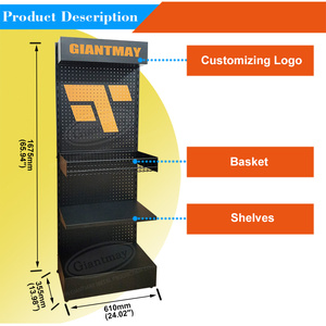 Công cụ điện phụ kiện tùy chỉnh kim loại Pegboard tầng giá phần cứng hiển thị đứng giá - Product Image 5