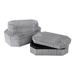 Scatole Decorative Ottagonali per Gioielli con Coperchio, Set Moderno di Contenitori Organizzatori per la Casa - Product Image 2