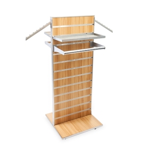 Tùy chỉnh hiện đại đơn giản kệ trưng bày double side di động slatwall - Product Image 1