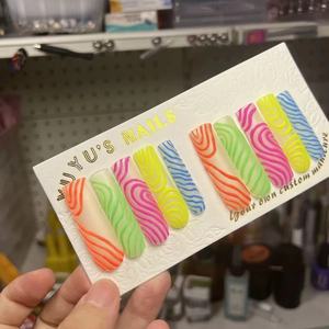 Groothandel Op Maat Franse Kunst Stijl Press-On Nagels Handgeschilderde Valse Nagels Rijke Dekking Voor Vinger Applicatie-Vingernagel - Product Image 4