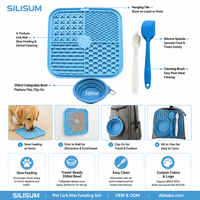 Bol pliable 350 ml pour animaux de compagnie, gamelle de voyage pour chien, tapis de léchage en silicone en forme de cœur avec logo personnalisé