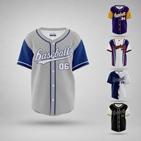 Jersey Baseball Putih dan Biru Custom untuk Pria Lengan Pendek Seragam Klub Sekolah Grosir dengan Logo, Nama, Nomor, dan Desain Custom