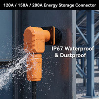 Connecteur étanche 120A 150A 200A pour stockage d'énergie DC1000V IP67, fiche rapide à sertir Jnicon pour système solaire BESS