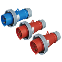 Vente flash - Prise mâle/femelle à trois connecteurs CEE/IEC pour extérieur, étanche IP67, 4 broches, 63 A/125 A