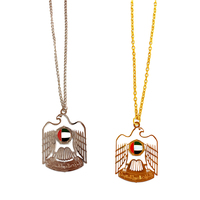 Pendentifs de collier personnalisés en métal Émirats Arabes Unis, breloques en alliage avec contour de carte et drapeau, bijoux souvenirs, cadeaux pour la Journée nationale, Dubaï, commande en gros rapide, facile