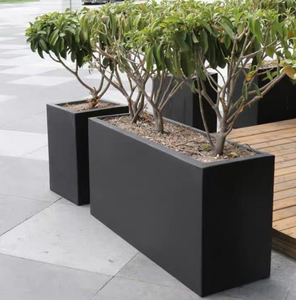 Modern Tall Rectangular Planter Box Lightweight Concrete Modern Long Low Outdoor Fiberglass Large Planter Square