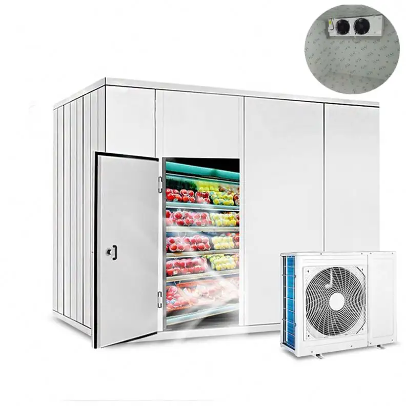 Sala fria industrial personalizada para armazenamento de alimentos, negativo, preço de instalação, recipiente de 20 pés, sala fria