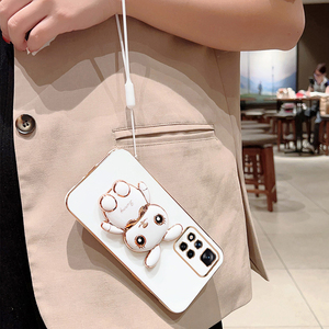 <strong>Rabbit</strong> Holder Mobile Phone Bracket <strong>Case</strong> for Xiaomi <strong>Redmi</strong> <strong>Note</strong> 12 Pro 11 11T 11E 11S 10S 10 9S <strong>9</strong> 10C 9C 9A 9T Plating Soft Cover
