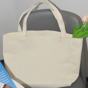 Eco Friendly Canvas Tote <b>Bag</b> <b>Large</b> Size With Long Handles Custom Logo Cotton Tote Reusable <b>Shopping</b> <b>Bag</b> for College Travel - Product Image 1