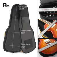 Mos-e Rm Tas Musik Pelangi Desain Baru Harga Lebih Murah Bahan Nilon Pemula Tas Bass Gitar Hard Case Tas Gig Gitar Listrik