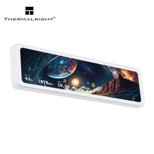 White Thermalright TV LCD 11.3 Inches IPS Panel Display Screen Magnetic Suction Sub-Screen for Gaming Computer Case