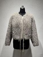 Manteau en fausse fourrure de vison de luxe pour femmes, veste à col rond à motif à carreaux pour l'hiver, vêtement d'extérieur élégant et surdimensionné pour femmes