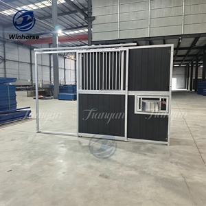 Box per <span class=keywords><strong>Cavalli</strong></span> da 12 Piedi con Porta Scorrevole, Elegante Contenitore Nero <span class=keywords><strong>in</strong></span> Bambù Massiccio per Stalle Equestri, Vendita Calda <span class=keywords><strong>in</strong></span> Olanda - Product Image 6