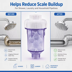 <span class=keywords><strong>Filtro</strong></span> a carbone attivo inibitore di calcio per uso domestico materiale plastico efficace per doccia e bucato depuratore di acqua a 1 stadio 800 GPD - Product Image 1