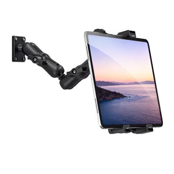 iPad Tablet Stand Wall-Mounted Foldable Drill-Hole Design Overhead Shot Bed Use