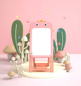 Пластиковая Складная дизайнерская Регулируемая по высоте большая магнитная доска для рисования для детей - Product Image 2