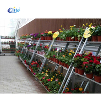 Chariot à fleurs danois à quatre roues avec chariot à pot de fleurs pour plantes à plate-forme et conteneurs CC personnalisables OEM