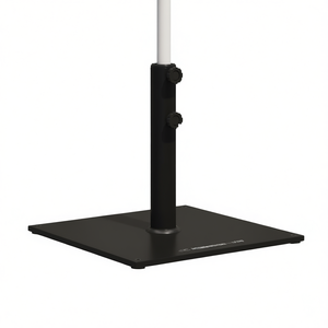 Base de parasol carrée en acier noir de 37,5 lb pour mobilier d'extérieur - Product Image 1