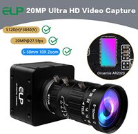 Cámara USB 3.0 ELP de 20MP 4K con Lente de Zoom Manual de 5-50mm 10X, 3840x2160 30fps, Cámara Web de Alta Velocidad para PC, Linux, Mac, Raspberry Pi