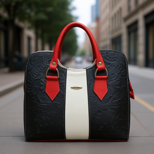 Bolso Tote de Cuero Vacuno Multicolor Fana Thaliss con Estampado Animal y Decoración de Perlas para Uso Diario de Niñas - Product Image 2